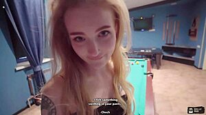 Fucking Gorgeous Petite Cowgirl On Pool Table