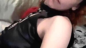 Sexy Skinny Latina Smokes in Lingerie First Time