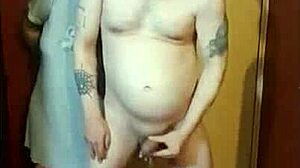 Blindfolded girlfriend Kelly humiliates naked me on cam to big cumshot