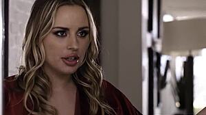 babe invites stepsister to share husband's cock in shaved pussy threesome