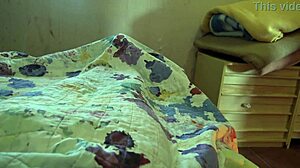 pervy stepmom shows stepson her hairy pussy piss up close 😈💦