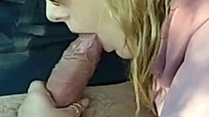 i pick up cute teen for car blowjob and swallow