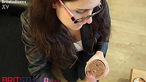 british teen licks cum topped ice cream like slutty dessert