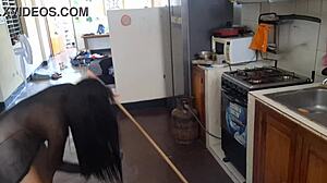 Hey, check this leaked vid of mexican influencer kitchen broom fuck!