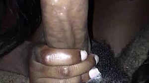 young black teen gags on sloppy deepthroat spitfest