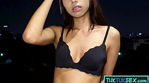 i pick up this tiny thai teen in tuktuk for quick pov pounding