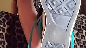 Worship My MistressK's Sweaty Socks And Bare Feet Now