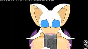 Rouge Interrupts Shadow For Massive Cock Sucking Scene