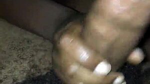 young black teen gags on sloppy deepthroat spitfest