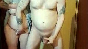 Blindfolded girlfriend Kelly humiliates naked me on cam to big cumshot