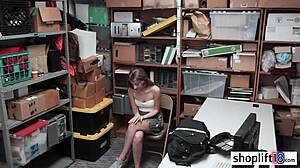 petite teen brunette caught spying office fucked hard by cop