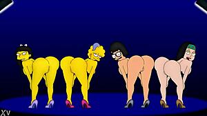 Lisa simpson tina belcher amy wong rule 34 dancing fun