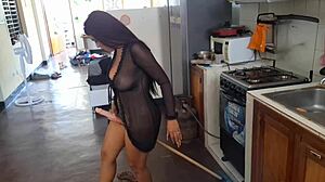 Hey, check this leaked vid of mexican influencer kitchen broom fuck!