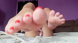 sweaty russian milf feet tease after long bdsm walk craving worship