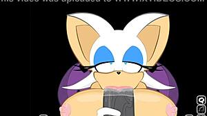 Rouge Interrupts Shadow For Massive Cock Sucking Scene