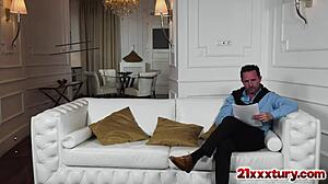 wanna see sexy blonde lulu love bend over david's cock for the job?