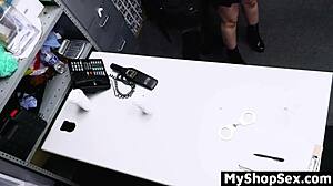 bratty garage babe caught stripping surrenders tight pussy for rough punishment fill