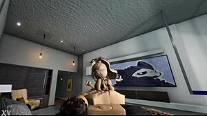 snowbunny ditches bbc for thick bwc pounding her big tits doggystyle