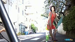 japanese granny heats up fingering her hairy pussy at young erection sight