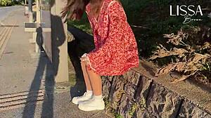 Hot Latina Flashes Tits and Wet Pussy While Masturbating on Crowded Public Bus