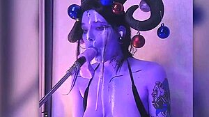 Cum-Filled Devil Cosplay Slave Moans Through Passionate Blowjobs and Vibrator Orgasms
