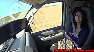 tattooed 18+ teen stranded roughfucked by master outdoors