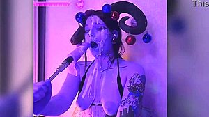 Cum-Filled Devil Cosplay Slave Moans Through Passionate Blowjobs and Vibrator Orgasms