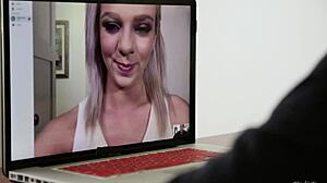 i spied bf cheating deepthroat blowjob facial with ashley adams webcam