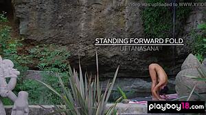 daniella smith naked yoga milf flexes pussy outdoor flexible