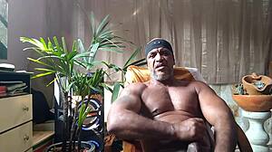 Brazilian Bear Kojac Jerks Huge Cock Solo Handjob