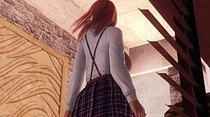 honoka's big tits and ass tease in steamy shower closeup