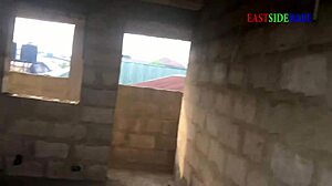 caught wife riding monster bbc bent over creampie in uncompleted building