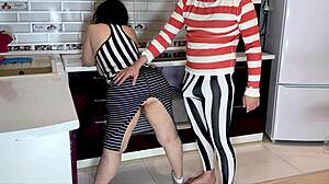 MATURE HOUSEWIFE ASSFUCKED HARD IN KITCHEN INSTEAD