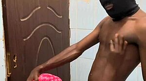 hey curvy exhibitionist bent screaming against bathroom wall flashing dirty!