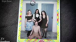 Watch her headshave in kinky femdom bondage with subtitles