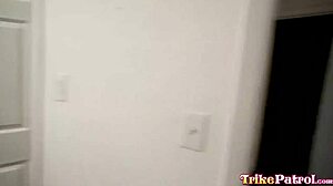 Petite Filipina nurse with small tits fucks patient on break