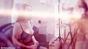 british blonde student smokes while joi in lingerie