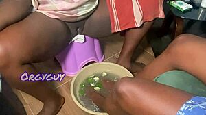 Naughty Couple Spreads Juicy Pussy During Nail Play