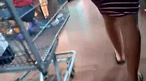 damn, caught that juicy assfuck voyeur style right in walmart!