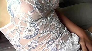 nautica thorn spreads shaved asian pussy wide open!