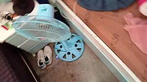 brunette stepsis sucks deep then bends for creampie pov