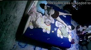 beautiful woman teases her body backstage before masturbating intimately