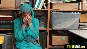 BENT OVER Cute Hijab Chick FUCKED Hard on Mall CCTV