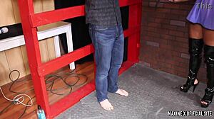 Lucky Ricky Rivers bound and gets dick fucked hard by wild babe