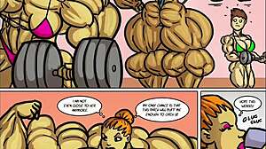 Stacy battles Carla in intense female muscle growth showdown