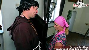 german cleaning lady seduced for church sex roleplay