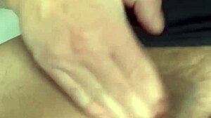 blonde teases pussy wide open by window