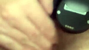 blonde teases pussy wide open by window