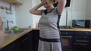 Teen Blonde With Saggy Big Tits Deepthroats Homemade Moaning Blowjob