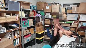 Naughty Blonde Teen Rims Old Cop in Uniform?